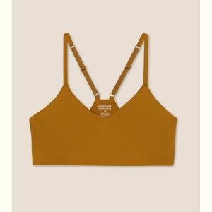 Girlfriend Collective V-neck Bralette in Sycamore Small